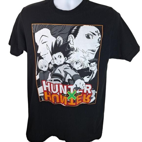 Hunter x Hunter Black T-Shirt Gon Killua Leorio Hisoka Anime Size Medium - Picture 1 of 5